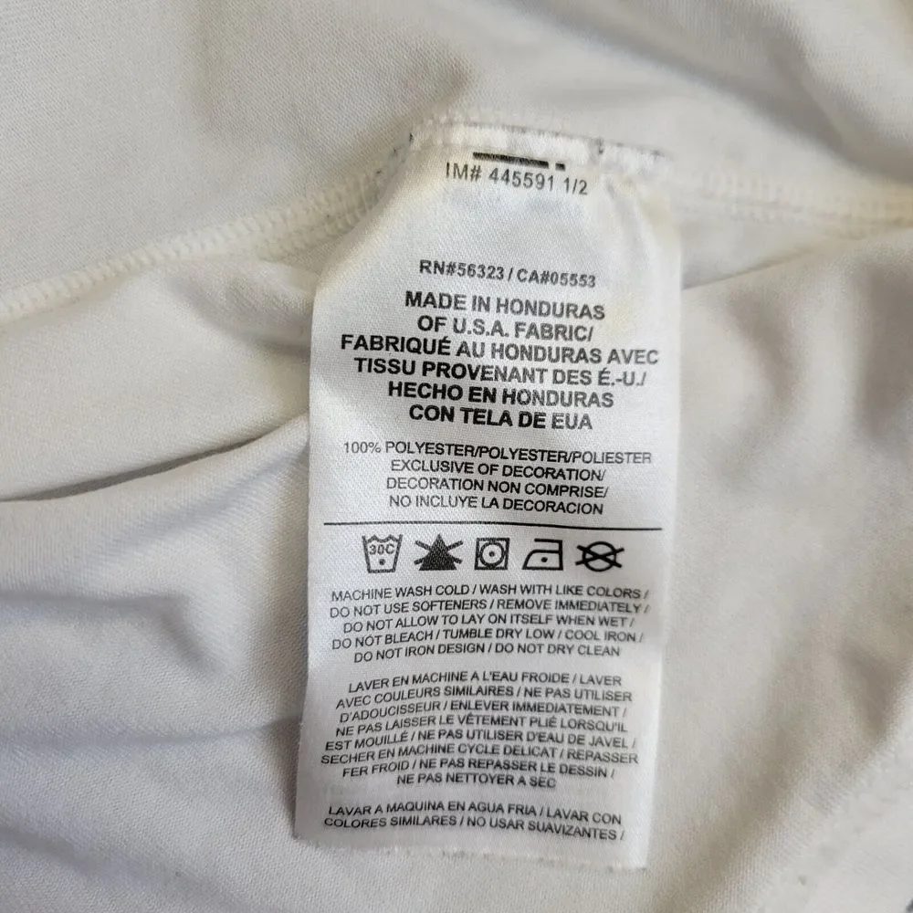 Nike NFL Equipment Short Sleeve Shirt Cleveland Browns Mens Medium White Dri Fit